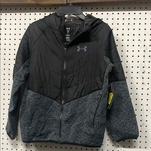 Under Armour Black and Gray Hooded Jacket